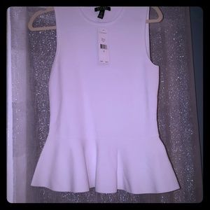 Sale!Sale! White peplum top-brand new with tags!!!